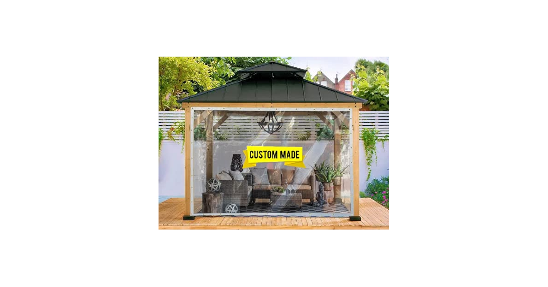 Amazon.com: AKON Curtain Track Custom Size Clear Tarps